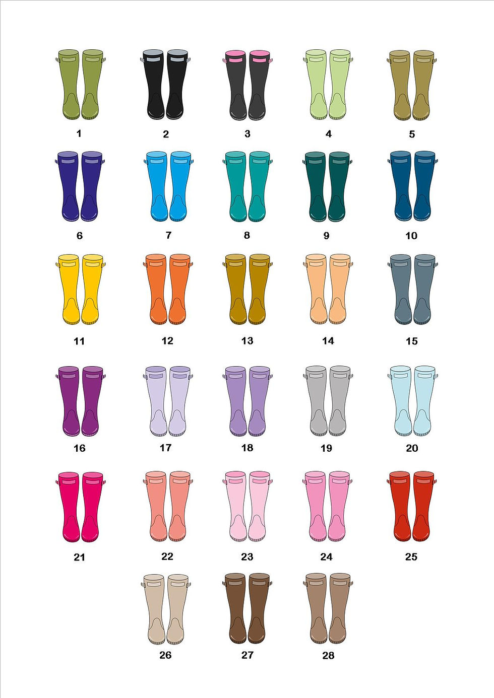 Thumbnail: Image of Personalised Family Welly Print
