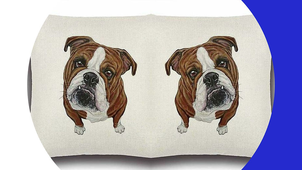 Image of British Bulldog Dog Cushion Cover