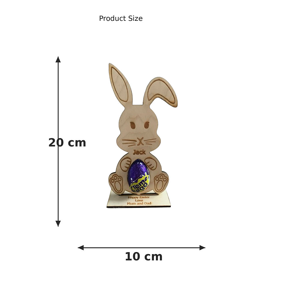 Thumbnail: Image of Furever Gifts Handmade Personalised Rabbit Easter Egg Holder