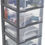 Miniaturbild: SUNDIS Tag Tower, tour de rangement en plastique gris, 5 tiroirs transparents f