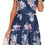 Miniaturbild: OUGES Robe de soirée courte fleurie à manches courtes et col en V pour femme 