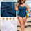Thumbnail: Tuopuda Maillot de Bain Femme 1 Pieces Grande Taille Gainant Ventre Plat Maillo
