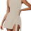 Miniature : Dokuritu Tennis Dresses for Women Sleeveless Crew Neck Knot Romper Built in Sho