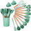 Miniature : 15-Piece Silicone Wooden Handle Kitchen Utensils Set, Cooking Tools with Holder