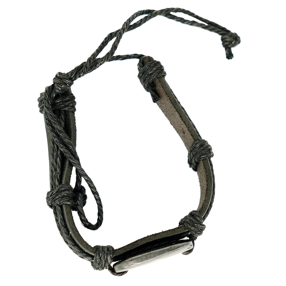 Thumbnail: Cross Leather Bracelet
