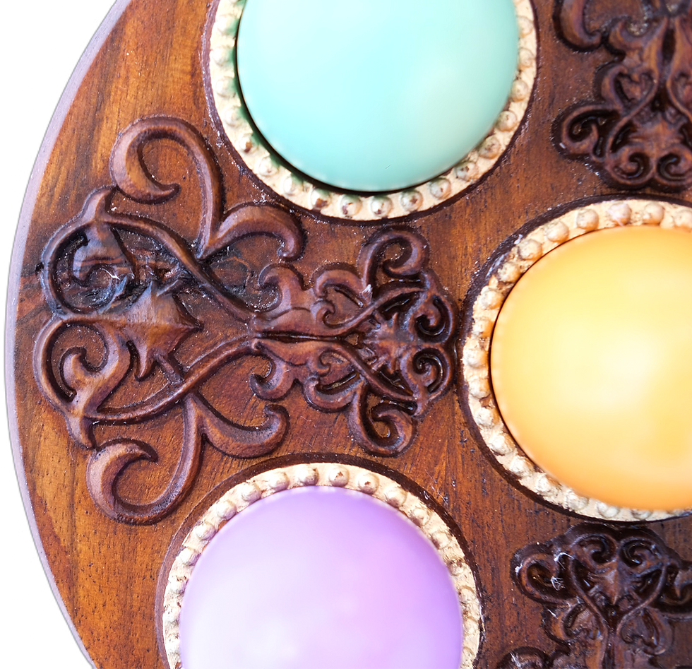 Thumbnail: 8’’ Decorative Easter Egg Plate (Dark Brown)