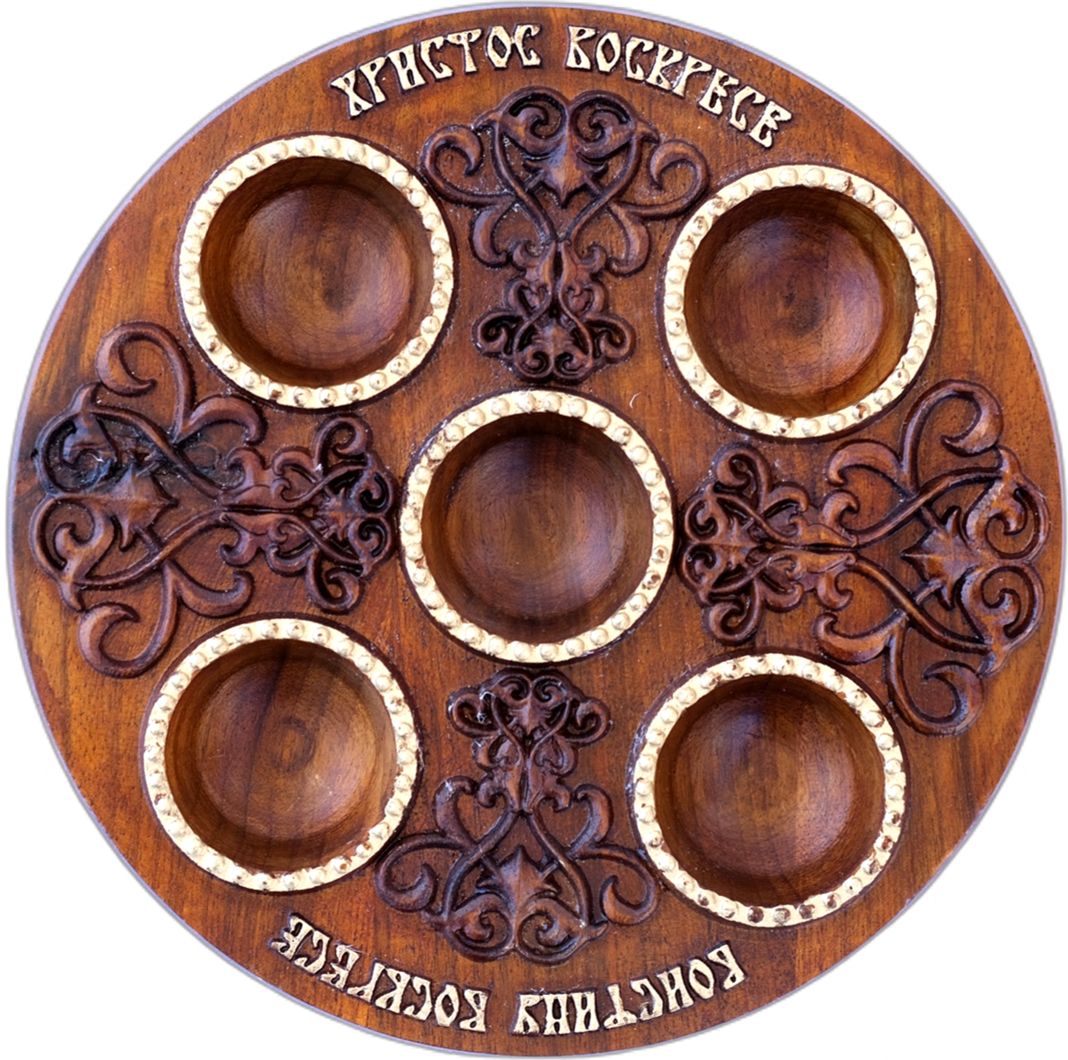 8’’ Decorative Easter Egg Plate (Dark Brown)