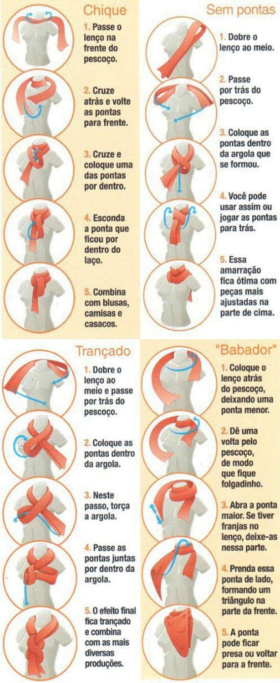 Tutorial de como usar lenços