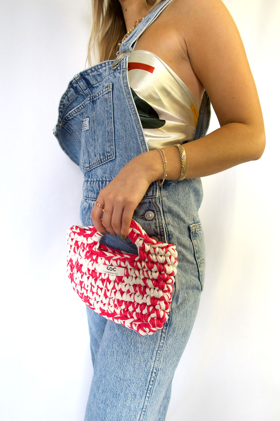 Thumbnail: Pink Creamsicle Crescent Mini Tote