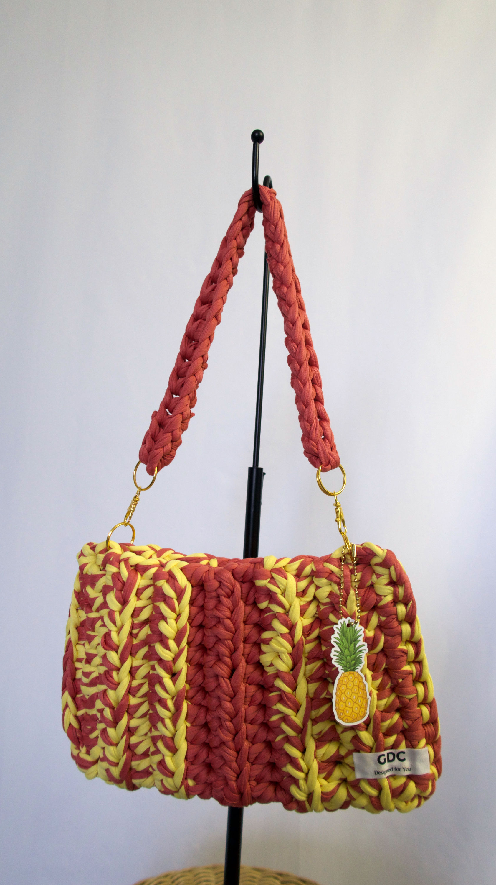 Pink Pineapple Boxy Bag