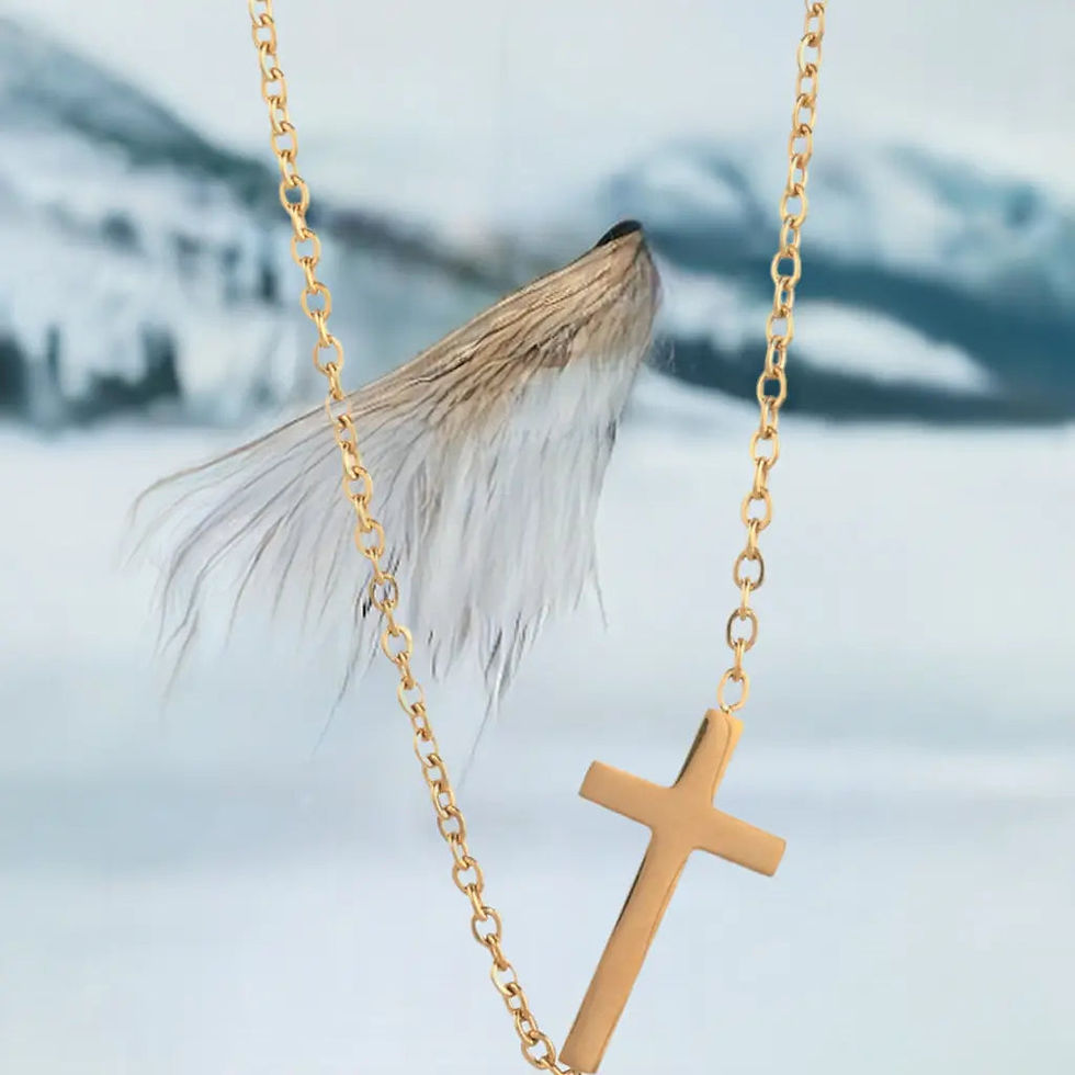 Thumbnail: 14K gold necklace | Gold Plated Cross Pendant Neck