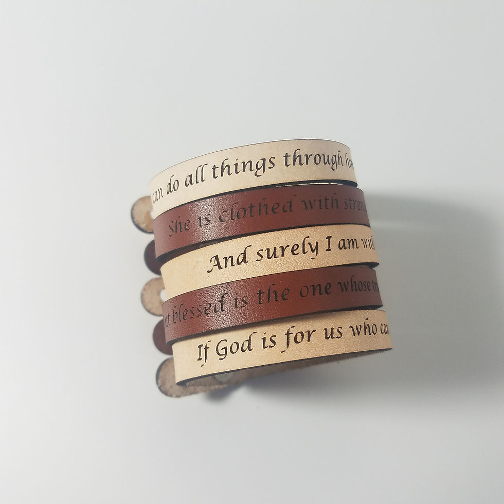 Thumbnail: Spiritual Quote Bracelets - If God is for us who c
