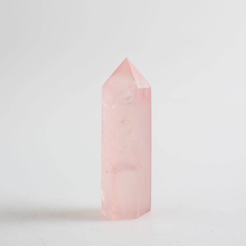 Thumbnail: Natural Rose Quartz Tower Obelisk Spiritual Crystals Healing Stone Tower