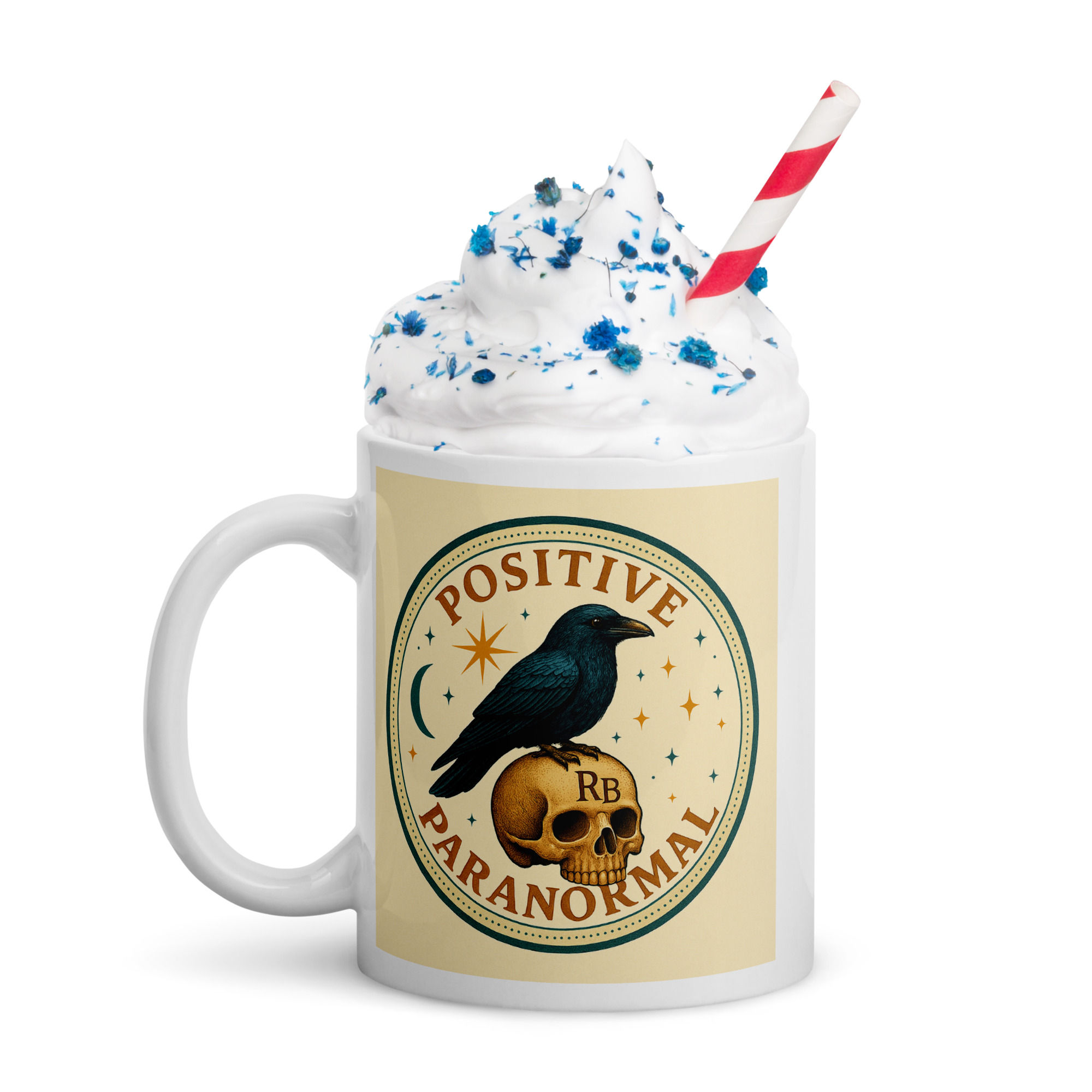 White glossy mug