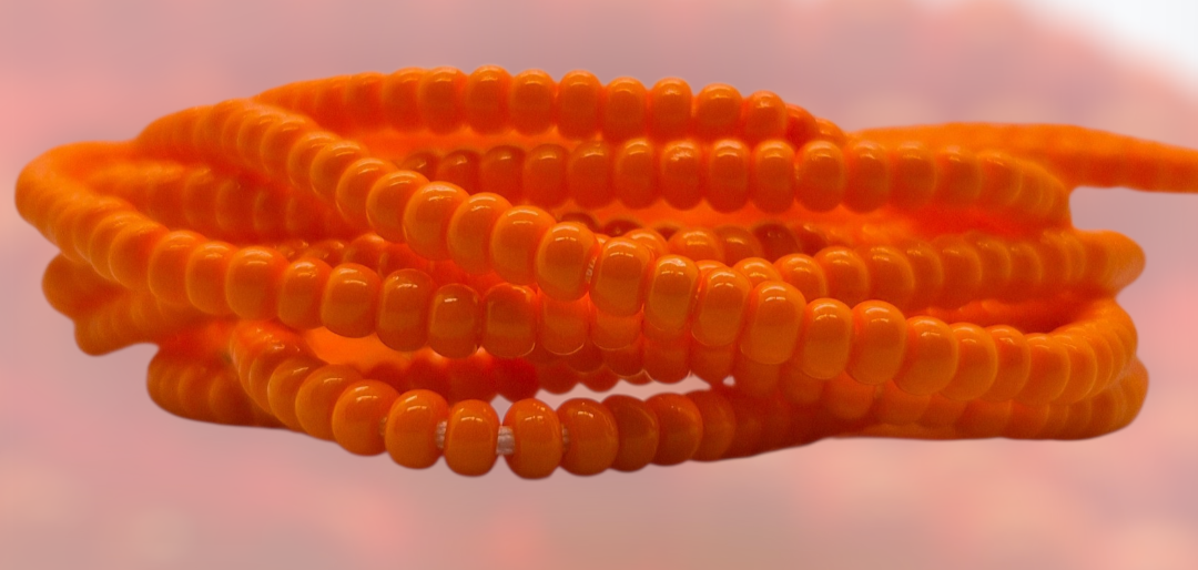 Zora Neale Hurston, Handmade Waist Beads, Citrus Orange Waist Beads, Plus Size Waist Beads