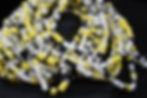 Comfort Squad, yellow, black, white waist beads, handmade waist beads