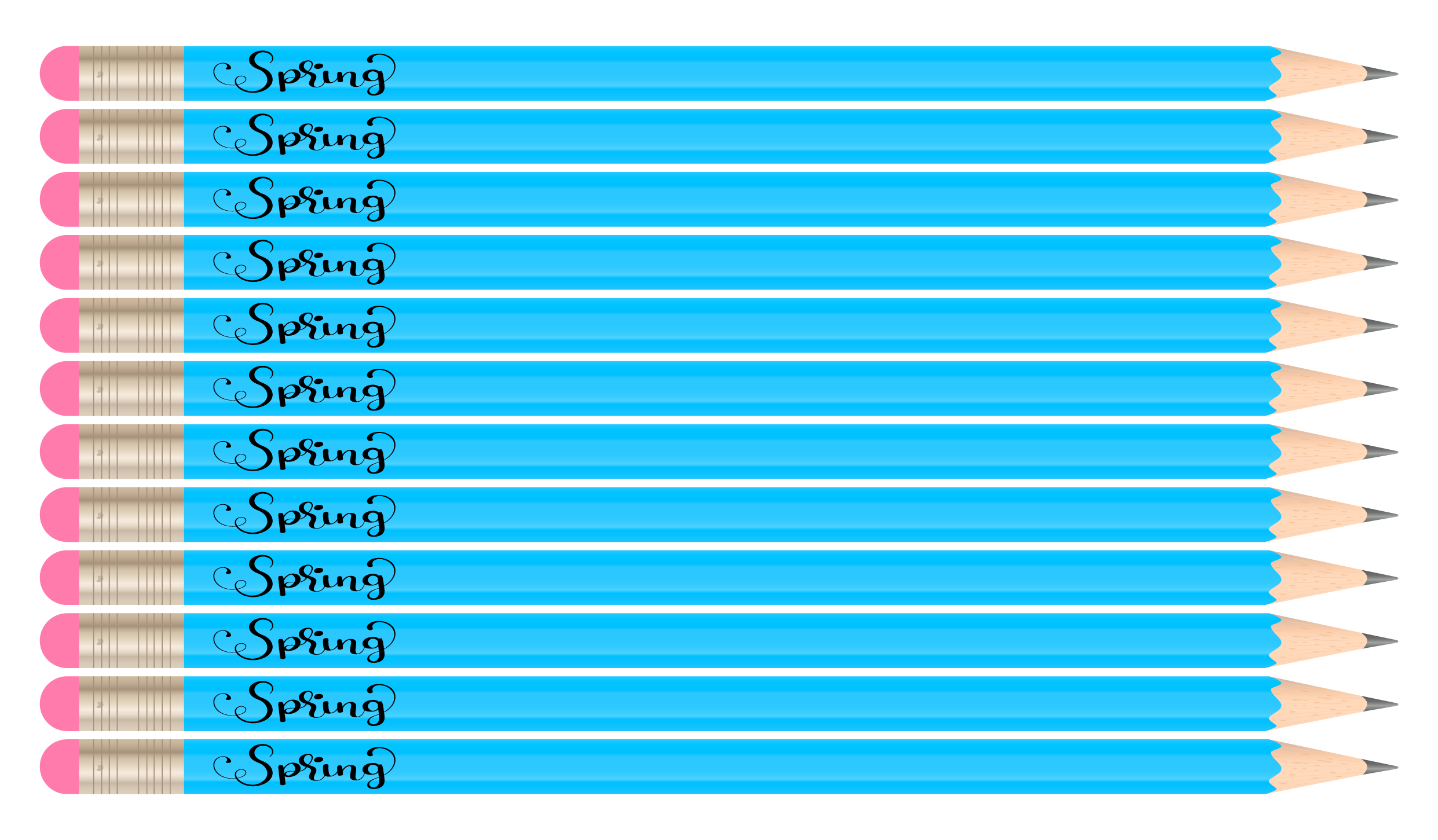 Spring Wooden Pencils