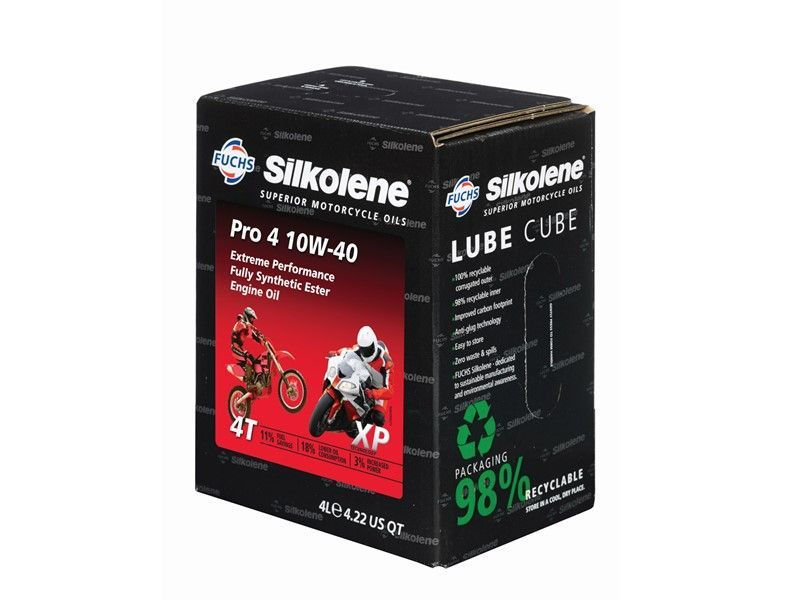 Silkolene Pro4 Fully-Synthetic Lube Cube 10w40 4L