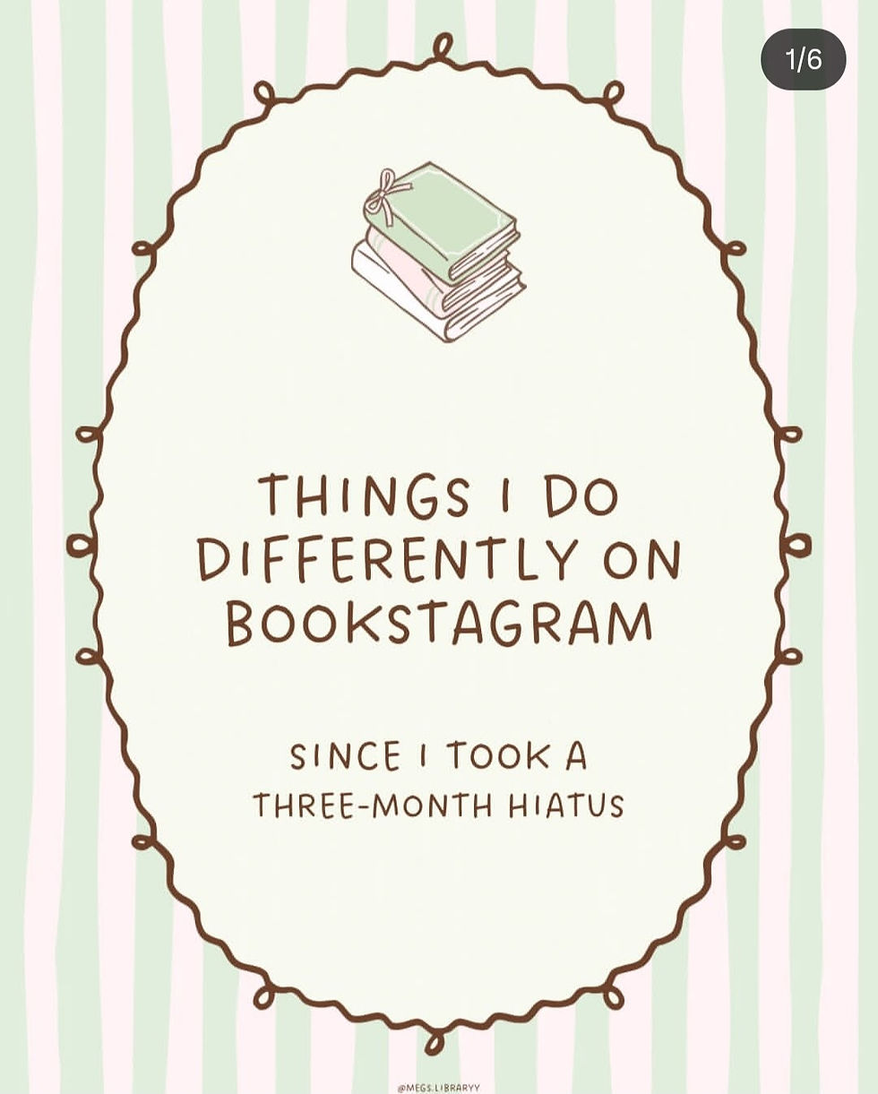 Meg has openly talked about her burnout through posts like this one. Photo Credit: @megs.libraryy