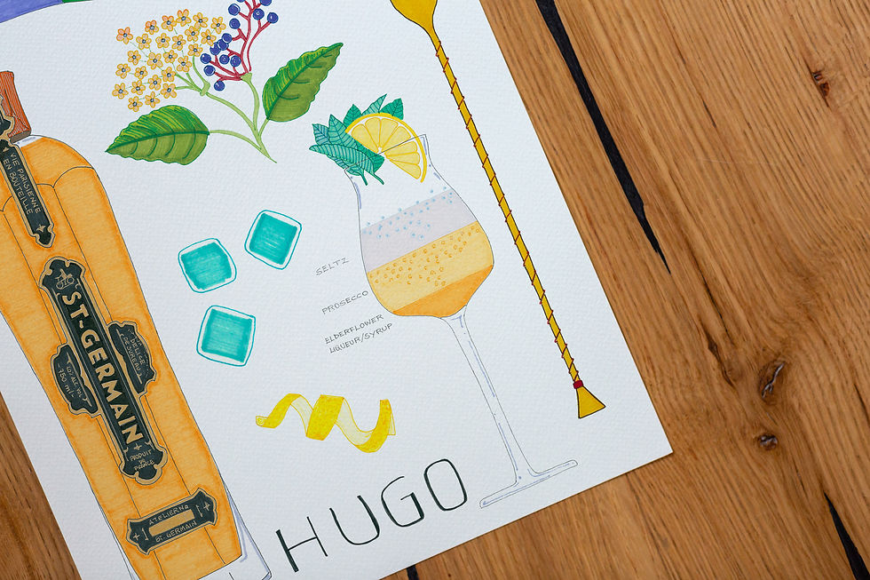 Miniatura: Hugo illustrated recipe