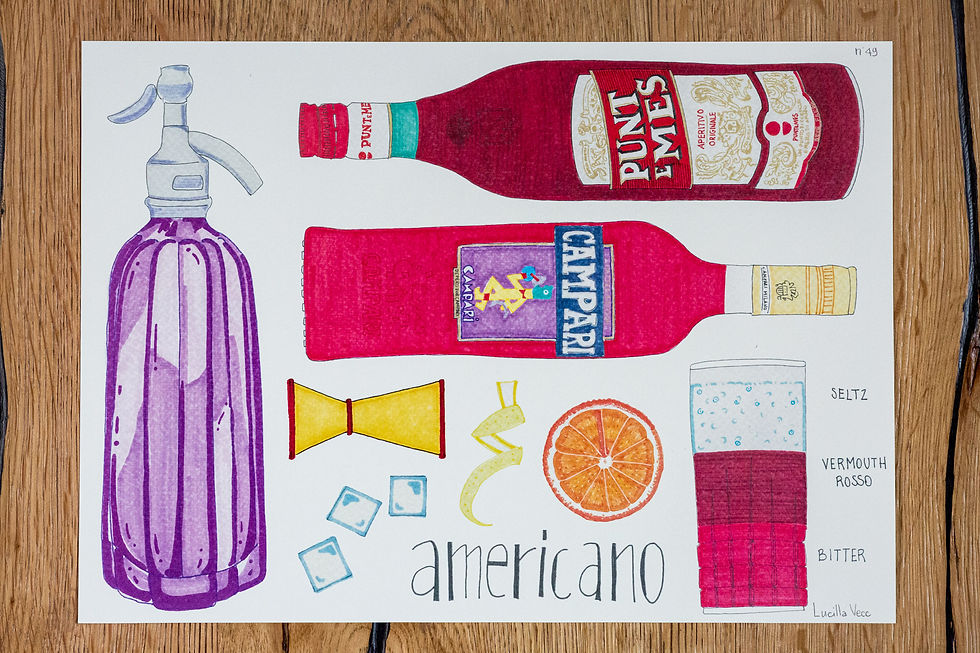 Miniatura: Americano illustrated recipe