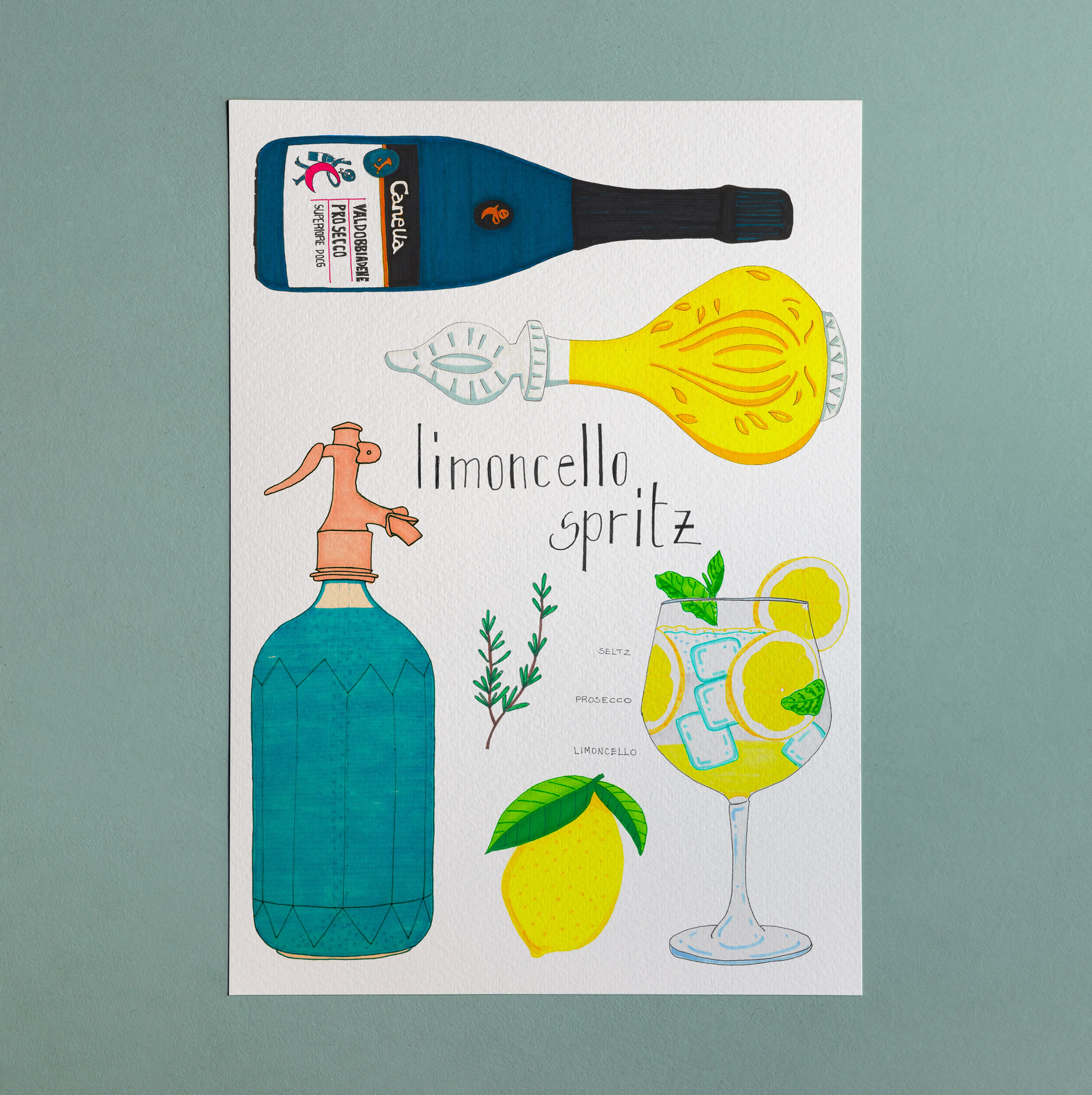 Limoncello Spritz illustrated recipe
