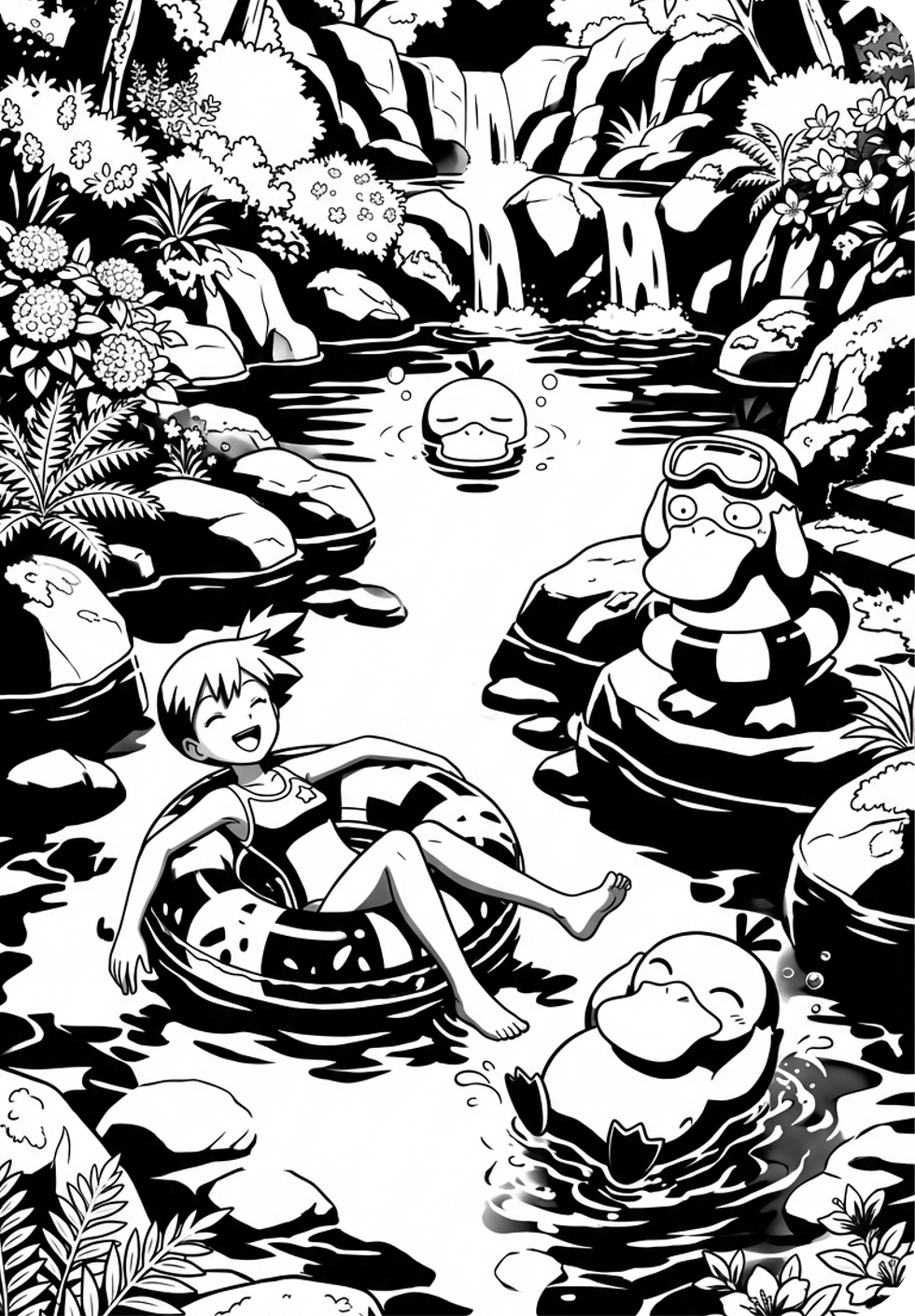Thumbnail: Psyduck Swim Party Engraved Binder