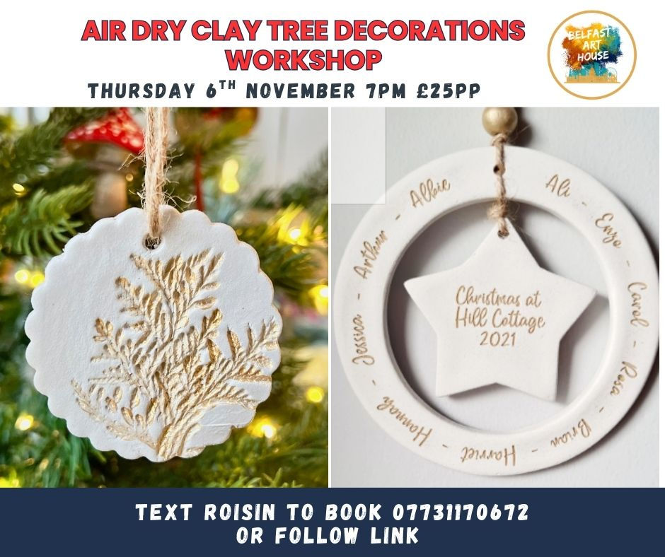 Air Dry Clay Tree Decorations Workshop