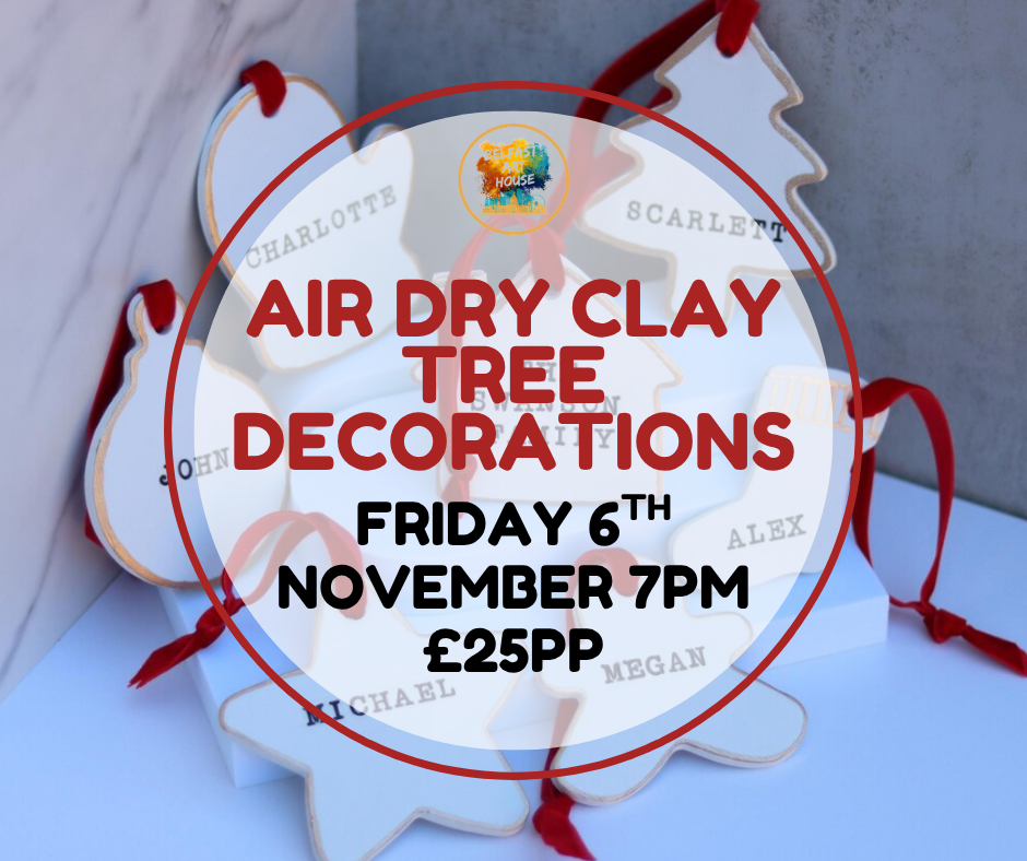 Air Dry Clay Christmas Tree Decorations