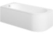Porter J Shape 1700x725x600mm 0TH Bath w/Legs (LH)
