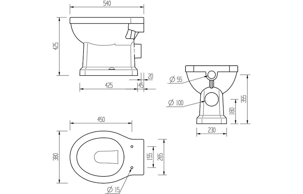 Thumbnail: Truro Low Level WC & Satin White Wood Effect Seat