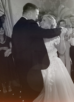 Newly weds creating history as they share a dance at their wedding as Mobile Beats DJ sets the vibe for the celebration.