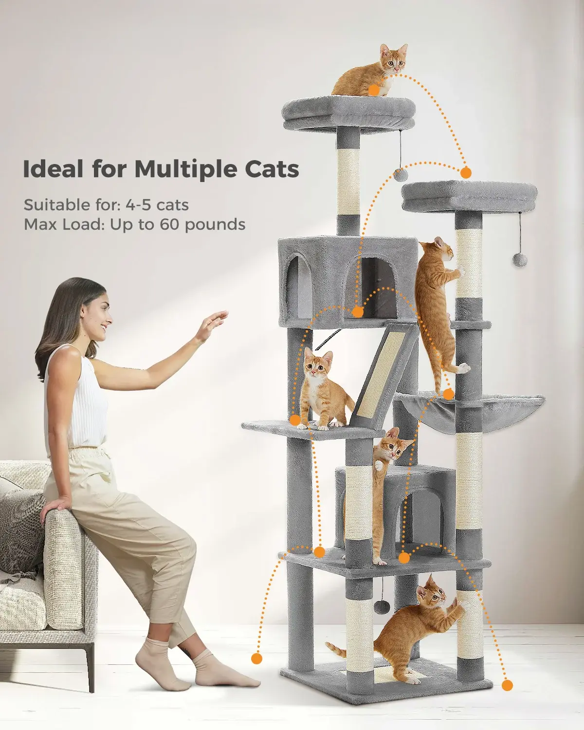 Multi-Level Cat Tree Tower