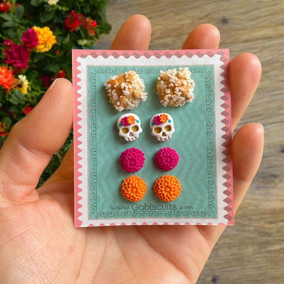 Set aretes Día de Muertos