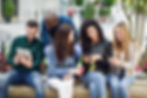Group of Young Adults on Cell Phones