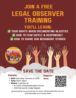 Join a Free Legal Observer Training