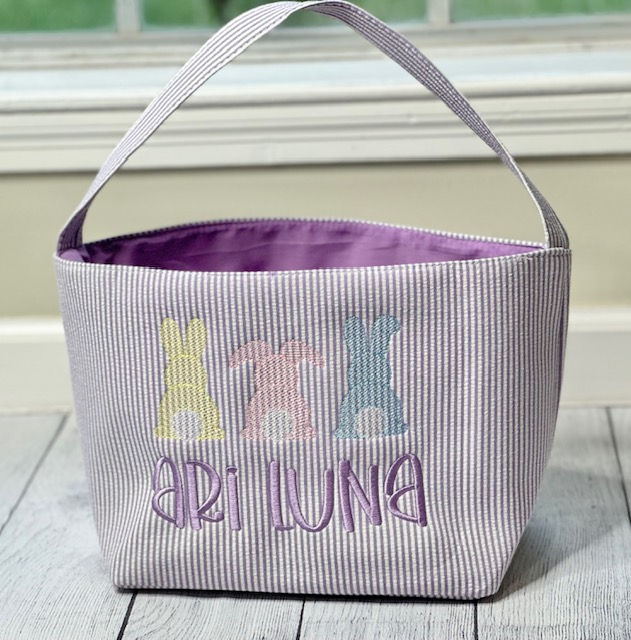 Thumbnail: Seersucker Easter Baskets- Personalized