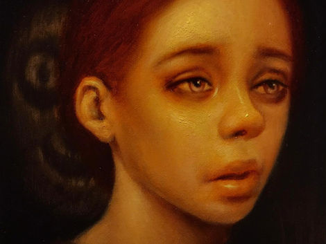 "Waiting", 2024, Oil on Press Canvas, 25 x 25 cm.