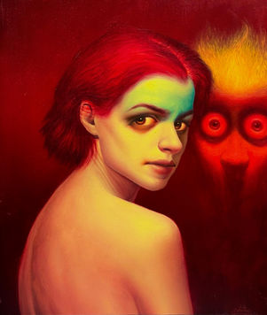 "Fire-3", 2024, Oil on Canvas, 70 x 60 cm.