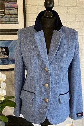 Ladies Herringbone Wool Tailored Jacket, Sky 295x443.jpg