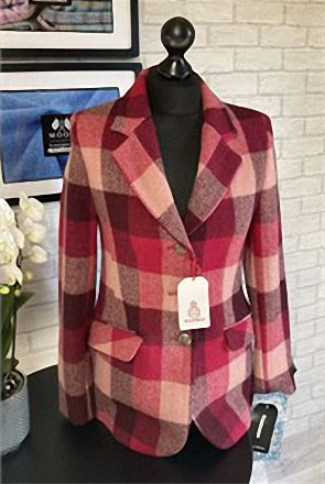 Ladies Tweed Jacket, Red Check 295x443.jpg