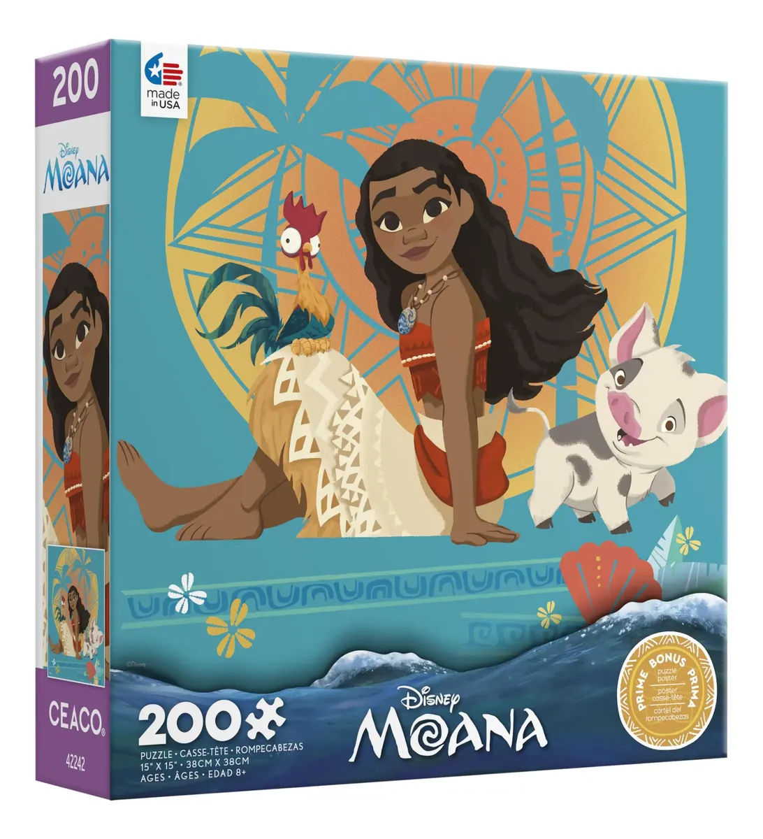 QUEBRA CABECA PUZLLE 200 QUEBRA-CABECAS MOANA 8099