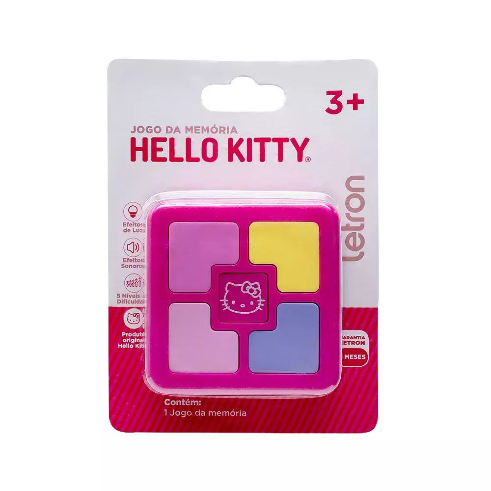 JOGO DA MEMORIA HELLO KITTY COM LUZ 10508 LETRON