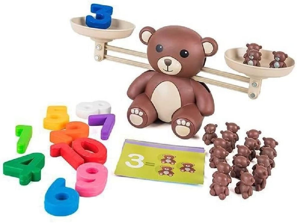 Brinquedo Infantil Educativo Poliplac Balança Didática Com Ursinhos