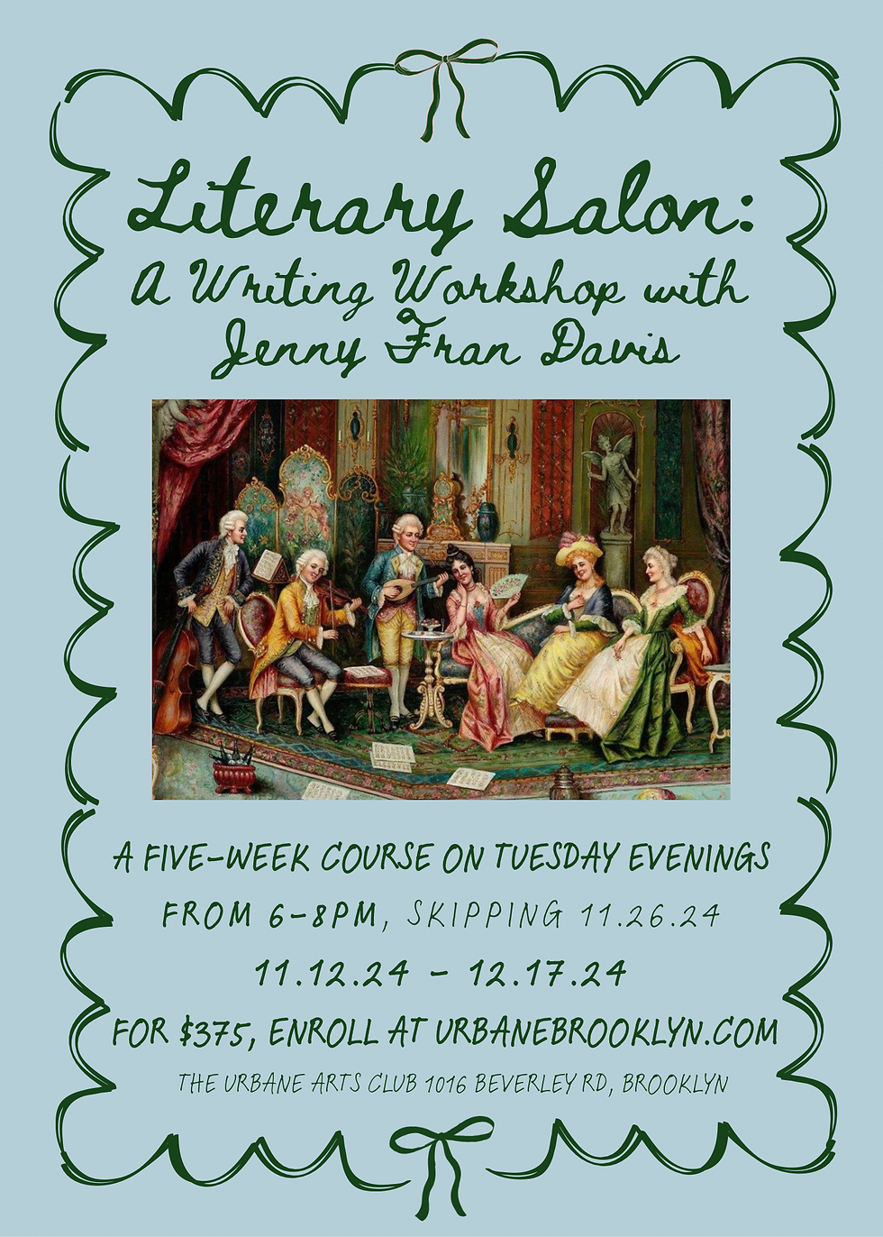 The Literary Salon: A Writing Workshop With Jenny Fran Davis