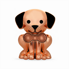 Rose Gold Puppy Pet Memory Urn