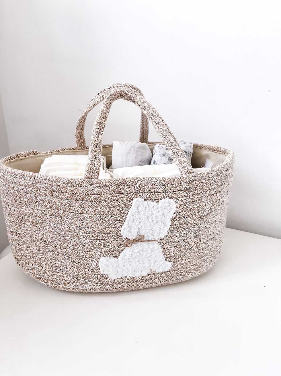 Thumbnail: BOUCLE TEDDY NAPPY CADDY