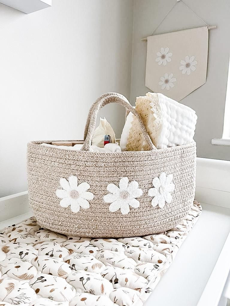 Thumbnail: BOUCLE DAISY NAPPY CADDY