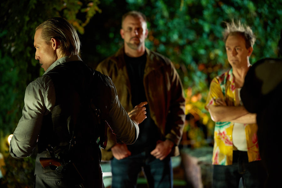 Ethan Daniel Corbett as Angel Cregar in Headless Horseman. With Sean Whalen and Eric Reingrover