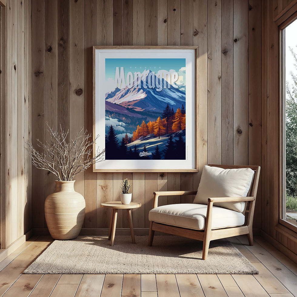 Miniature : Affiche MONTAGNE - NEIGE D'AUTOMNE – Décoration murale | THE EAST MOUNTAIN